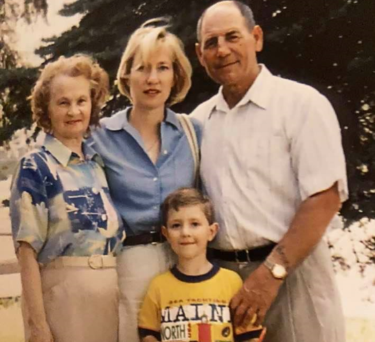 My grandparents, mother and me